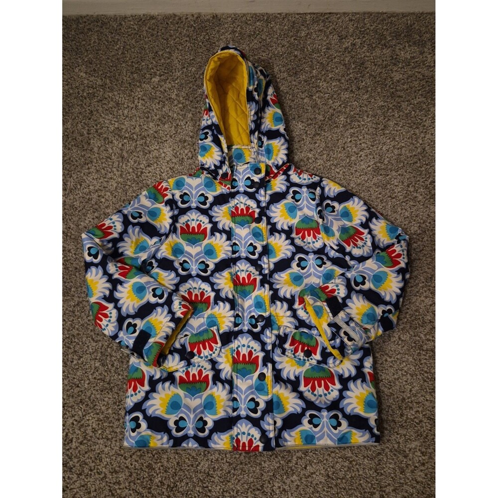 Hanna Andersson Quilted Coat Girls Size 120 (6/7y) Hooded Journeys End Jacket